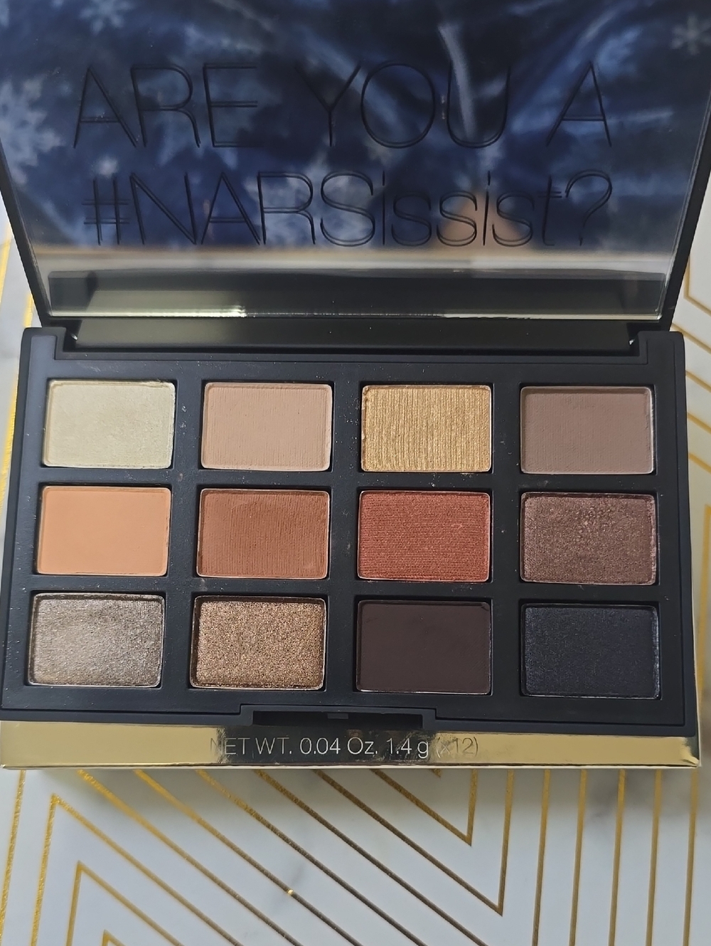NARS 12-Color Eyeshadow Palette — Gold, Bronze & Warm Browns